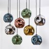 Ripoll Hanglamp, Kogellampje, Hanglamp Natuurlijke kleuren, Zwart, 8-lichts