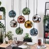 Ripoll Hanglamp, Kogellampje, Hanglamp Natuurlijke kleuren, Zwart, 8-lichts