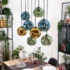 Ripoll Hanglamp, Kogellampje, Hanglamp Natuurlijke kleuren, Zwart, 8-lichts