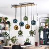 Ripoll Hanglamp, Kogellampje, Hanglamp Natuurlijke kleuren, Zwart, 8-lichts