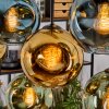 Ripoll Hanglamp, Kogellampje, Hanglamp Natuurlijke kleuren, Zwart, 8-lichts