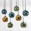 Ripoll Hanglamp, Kogellampje, Hanglamp Natuurlijke kleuren, Zwart, 8-lichts
