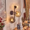 Ripoll Kogellampje, Wandlamp Amber, Duidelijk, Rookkleurig, 3-lichts