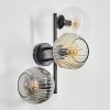 Ripoll Kogellampje, Wandlamp Amber, Duidelijk, Rookkleurig, 3-lichts