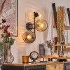 Ripoll Kogellampje, Wandlamp Amber, Duidelijk, Rookkleurig, 3-lichts