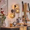 Ripoll Kogellampje, Wandlamp Amber, Duidelijk, Rookkleurig, 3-lichts