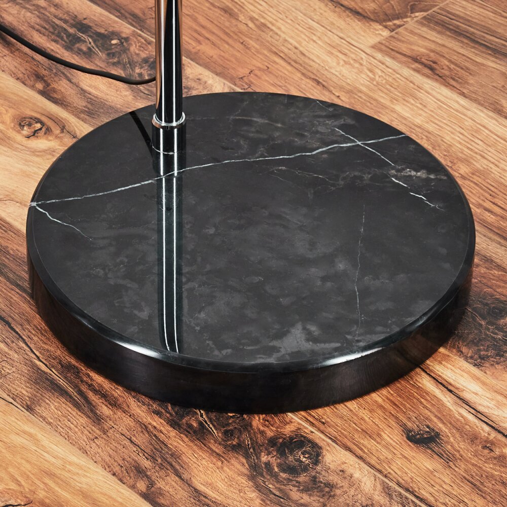 Soungou Staande lamp Chroom, Zwart, 1-licht