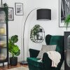 Bassagoda Staande lamp Chroom, Zwart, 1-licht
