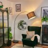 Bassagoda Staande lamp Chroom, Zwart, 1-licht