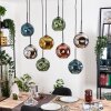 Ripoll Hanglamp, Kogellampje, Hanglamp Natuurlijke kleuren, Zwart, 8-lichts