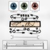 Ripoll Hanglamp, Kogellampje, Hanglamp Natuurlijke kleuren, Zwart, 8-lichts