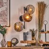 Ripoll Kogellampje, Wandlamp Chroom, Koperkleurig, Rookkleurig, 3-lichts