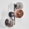 Ripoll Kogellampje, Wandlamp Chroom, Koperkleurig, Rookkleurig, 3-lichts