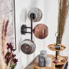 Ripoll Kogellampje, Wandlamp Chroom, Koperkleurig, Rookkleurig, 3-lichts