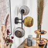 Ripoll Kogellampje, Wandlamp Chroom, Goud, Rookkleurig, 3-lichts