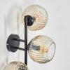 Ripoll Kogellampje, Wandlamp Amber, Duidelijk, 3-lichts