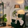 Bassagoda Staande lamp Messing, Zwart, 1-licht