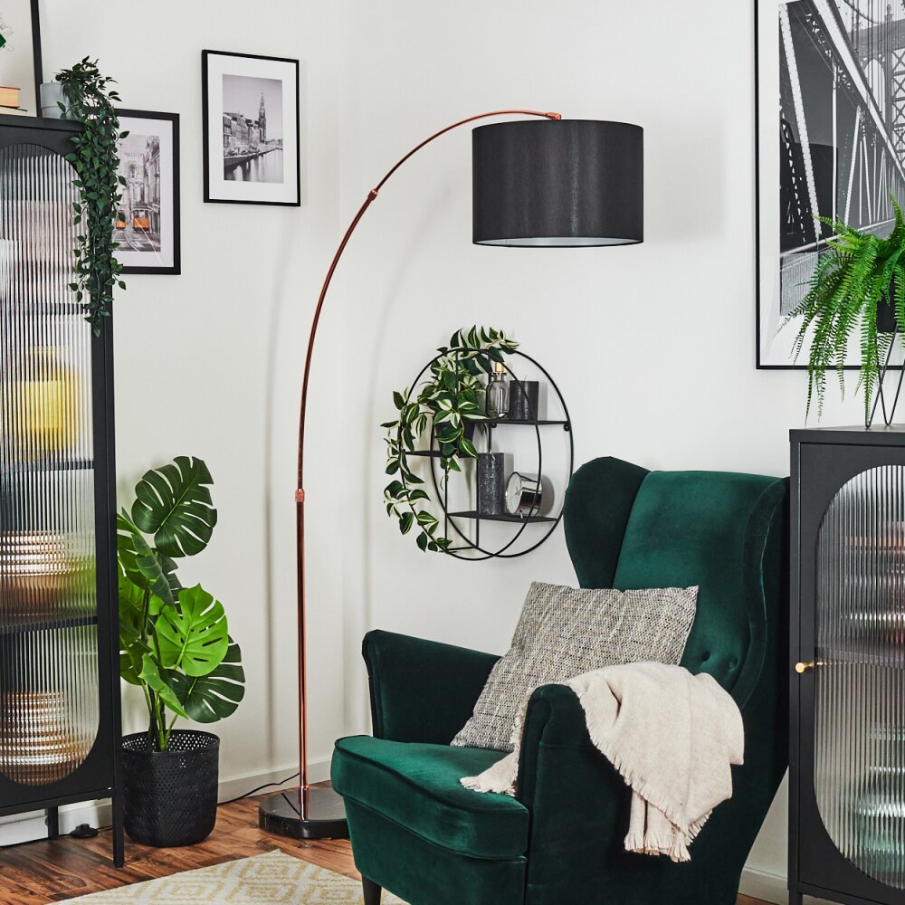 Soungou Staande lamp Koperkleurig, Zwart, 1-licht