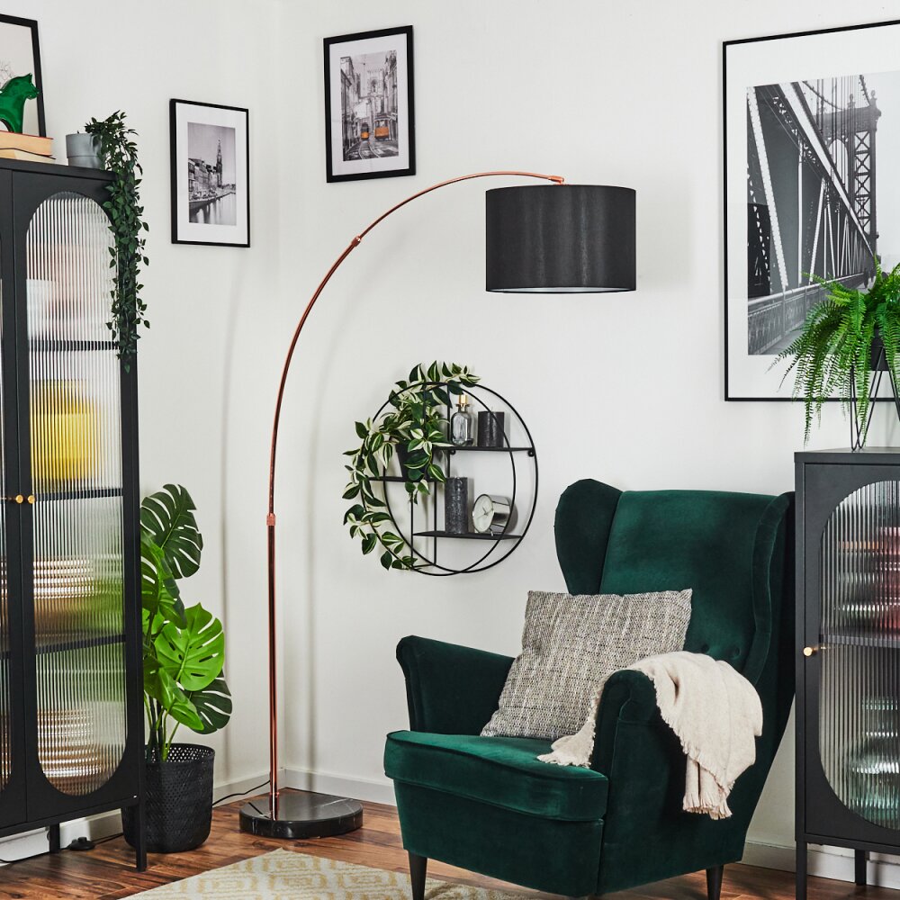 Soungou Staande lamp Koperkleurig, Zwart, 1-licht