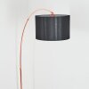 Soungou Staande lamp, Booglampen Koperkleurig, Zwart, 1-licht, Stoffen kap