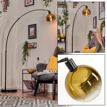 Koyoto Staande lamp, Booglampen Zwart, 1-licht