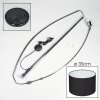 Bassagoda Staande lamp Chroom, Zwart, 1-licht