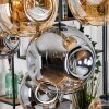 Ripoll Hanglamp, Kogellampje, Hanglamp Natuurlijke kleuren, Zwart, 8-lichts