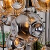 Ripoll Hanglamp, Kogellampje, Hanglamp Natuurlijke kleuren, Zwart, 8-lichts