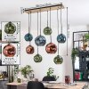 Ripoll Hanglamp, Kogellampje, Hanglamp Natuurlijke kleuren, Zwart, 8-lichts