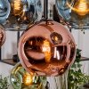 Ripoll Hanglamp, Kogellampje, Hanglamp Natuurlijke kleuren, Zwart, 8-lichts