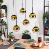 Gastor Hanglamp, Kogellampje, Hanglamp Goud, Duidelijk, 6-lichts