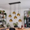 Gastor Hanglamp, Kogellampje, Hanglamp Goud, Duidelijk, 6-lichts