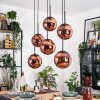 Gastor Hanglamp, Kogellampje, Hanglamp Koperkleurig, 6-lichts