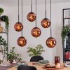 Gastor Hanglamp, Kogellampje, Hanglamp Koperkleurig, 6-lichts