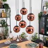 Gastor Hanglamp, Kogellampje, Hanglamp Koperkleurig, 6-lichts