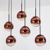 Gastor Hanglamp, Kogellampje, Hanglamp Duidelijk, Koperkleurig, 6-lichts