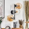 Koyoto Kogellampje, Wandlamp Amber, Duidelijk, 3-lichts