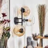 Koyoto Kogellampje, Wandlamp Amber, Duidelijk, 3-lichts