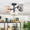 Gastor Plafondlamp, Kogellampje Amber, Duidelijk, Rookkleurig, 3-lichts