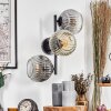 Ripoll Kogellampje, Wandlamp Amber, Duidelijk, Rookkleurig, 3-lichts