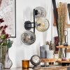 Ripoll Kogellampje, Wandlamp Amber, Duidelijk, Rookkleurig, 3-lichts