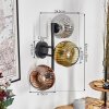Ripoll Kogellampje, Wandlamp Goud, Duidelijk, Koperkleurig, Rookkleurig, 3-lichts