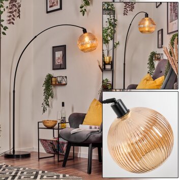 Koyoto Staande lamp, Booglampen Zwart, 1-licht