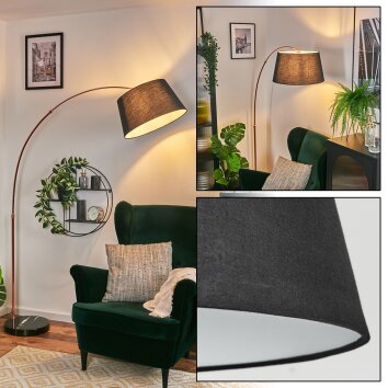 Bassagoda Staande lamp Koperkleurig, Zwart, 1-licht Bassagoda Staande lamp Koperkleurig, Zwart, 1-licht