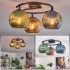 Koyoto Plafondlamp, Kogellampje 37 cm Blauw, Groen, Koperkleurig, 3-lichts