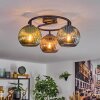 Koyoto Plafondlamp, Kogellampje 37 cm Blauw, Groen, Koperkleurig, 3-lichts