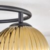 Koyoto Plafondlamp, Kogellampje Blauw, Goud, Groen, 3-lichts