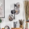 Gastor Kogellampje, Wandlamp Duidelijk, Rookkleurig, 3-lichts