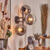 Gastor Kogellampje, Wandlamp Duidelijk, Rookkleurig, 3-lichts