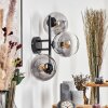 Gastor Kogellampje, Wandlamp Duidelijk, Rookkleurig, 3-lichts
